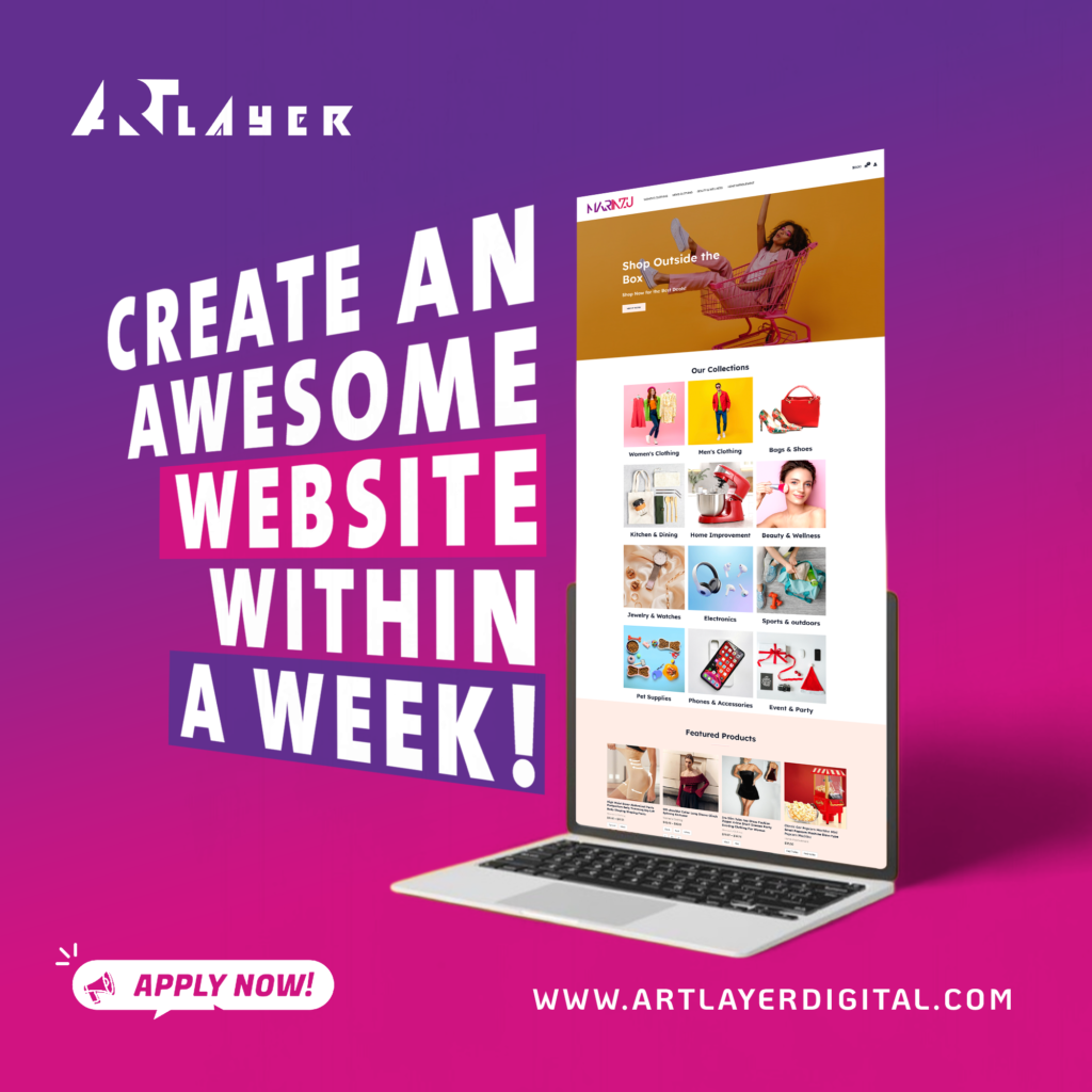 شركة تصميم مواقع Artlayer website